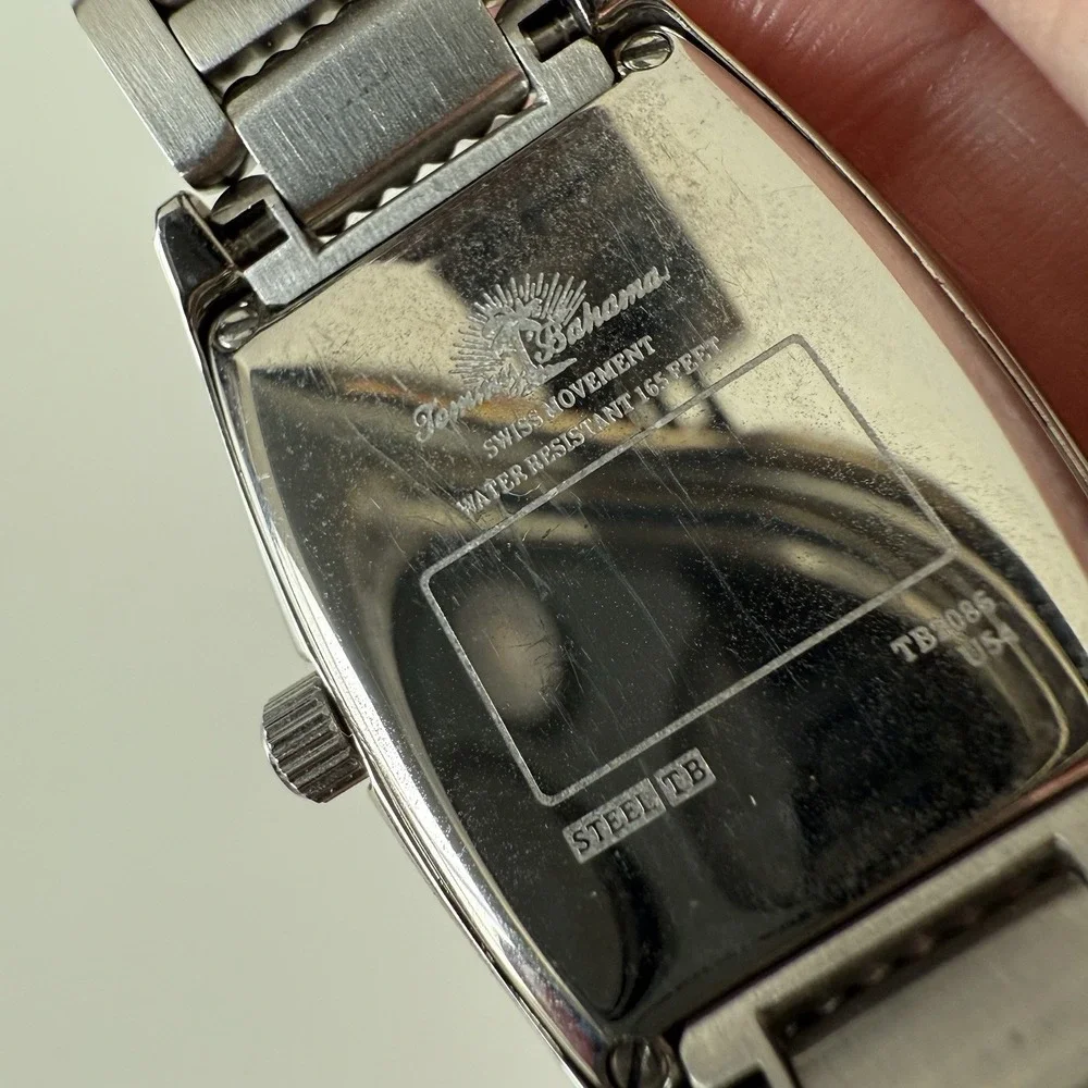 Tommy Bahama Palm Leaf Stainless Steel Wristwatch Ladies Water Resistant Beach